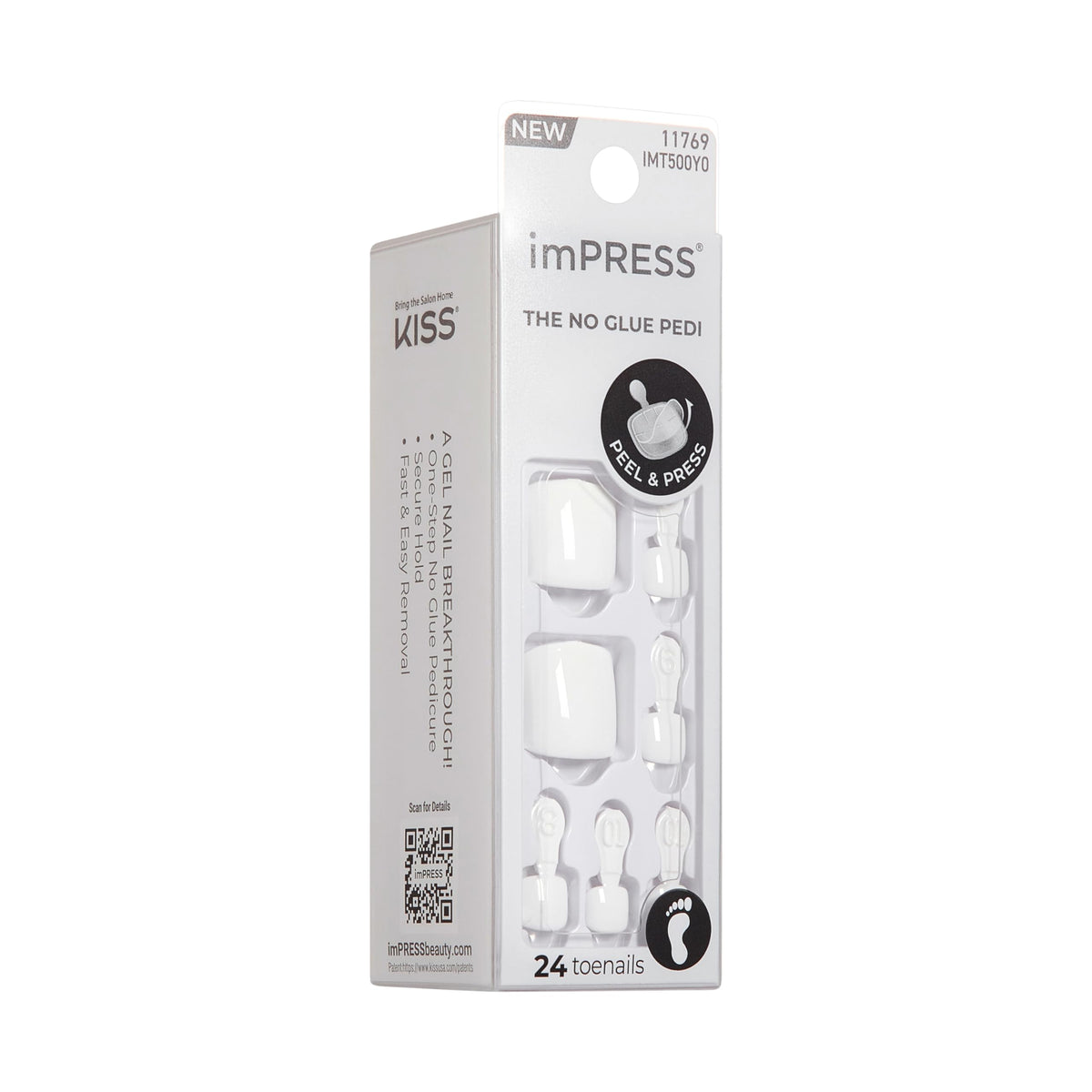 KISS press-on toenails worn with sandals demonstrating instant polished toes