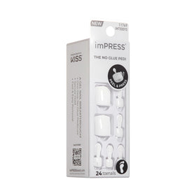 KISS press-on toenails worn with sandals demonstrating instant polished toes