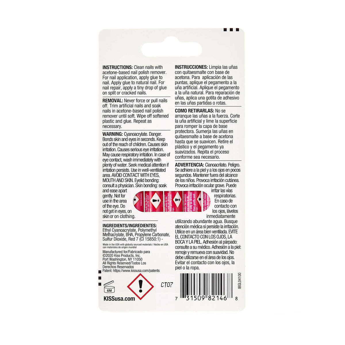 KISS pink gel nail glue applicator tip closeup for precise, controlled application
