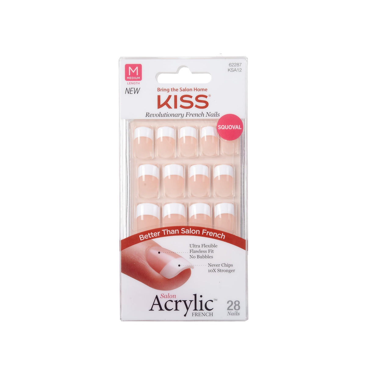 KISS front packaging showing rumour mill white nails and kit essentials for convenience