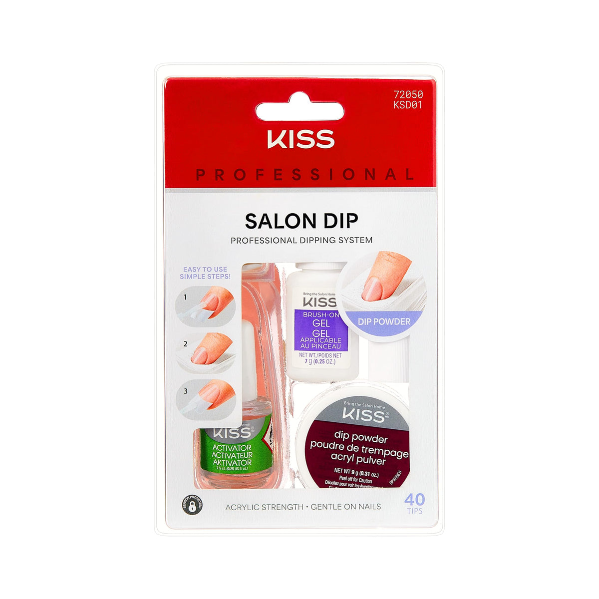 KISS kit front packaging showing all included items and benefits