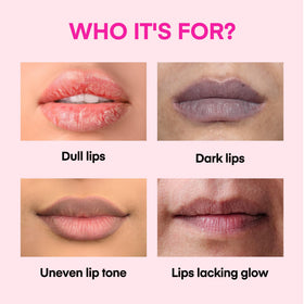 KissBea on model lips showing even tone and hydrated appearance