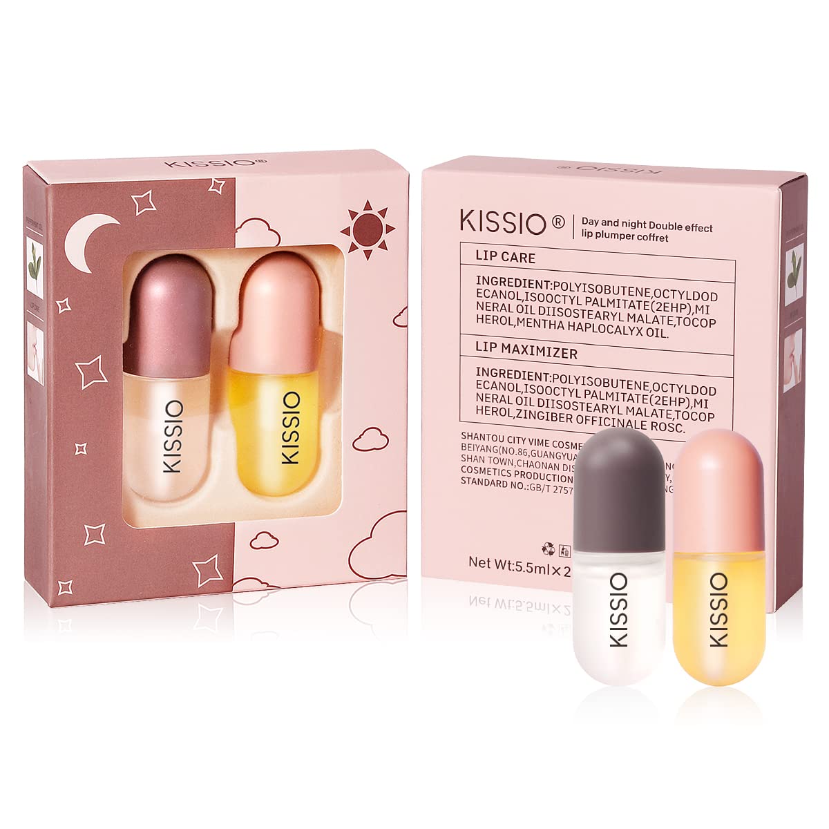 KISSIO model applying day gloss showing visible lip enhancement