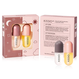 KISSIO model applying day gloss showing visible lip enhancement