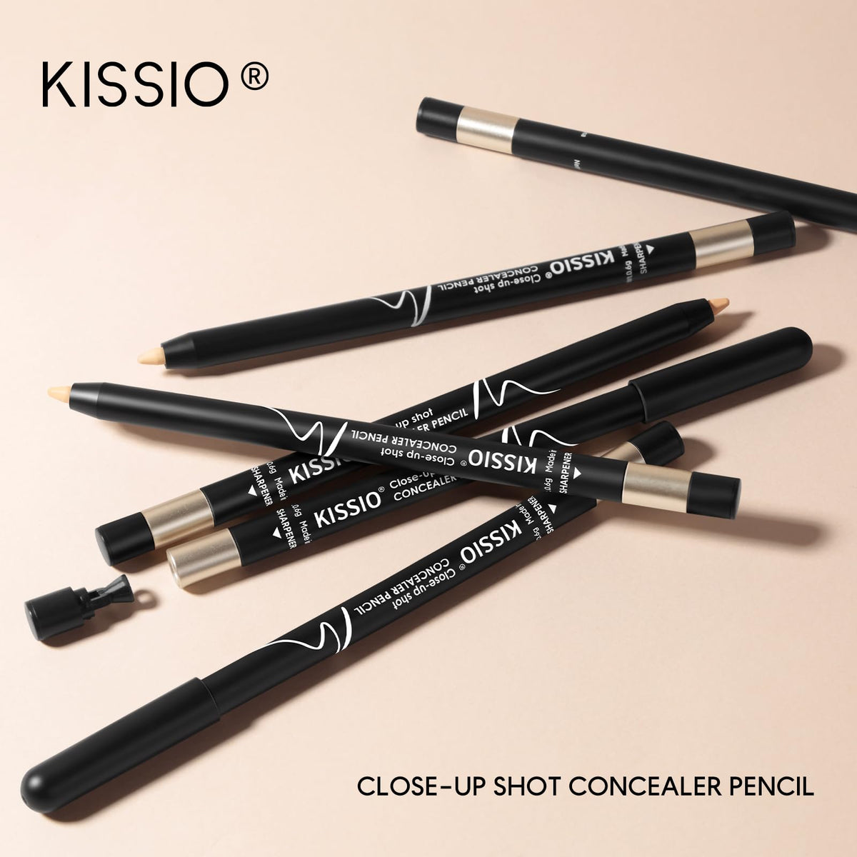 KISSIO concealer inside makeup bag for on-the-go touch-ups and convenience
