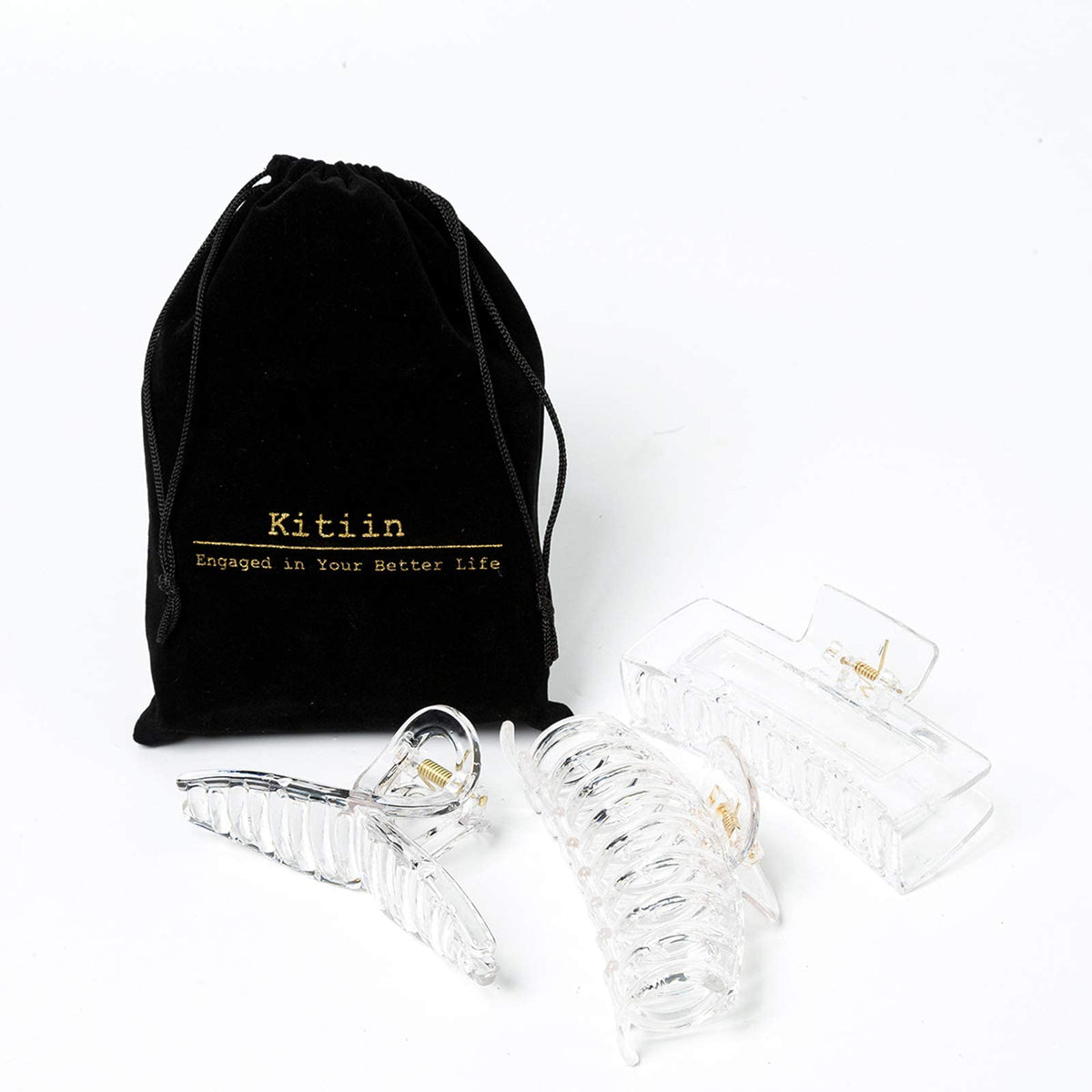 Kitiin square clip profile highlighting shape ideal for full updos and stable wear