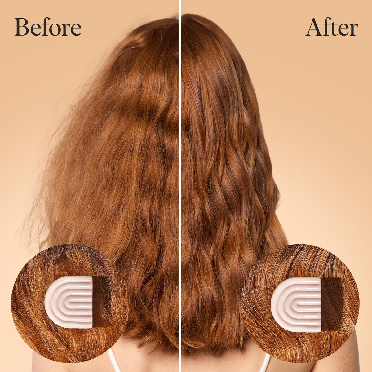 Kitsch argan oil conditioner bar in shower being applied for frizz control