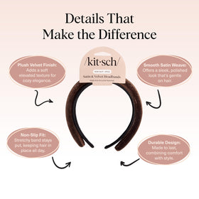 Kitsch headband worn on model side profile for comfortable hold