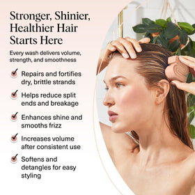 Kitsch shampoo bar lathering in hands to show gentle cleansing