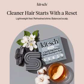 Kitsch bar lathered in hand, demonstrates rich foam and efficient cleansing action