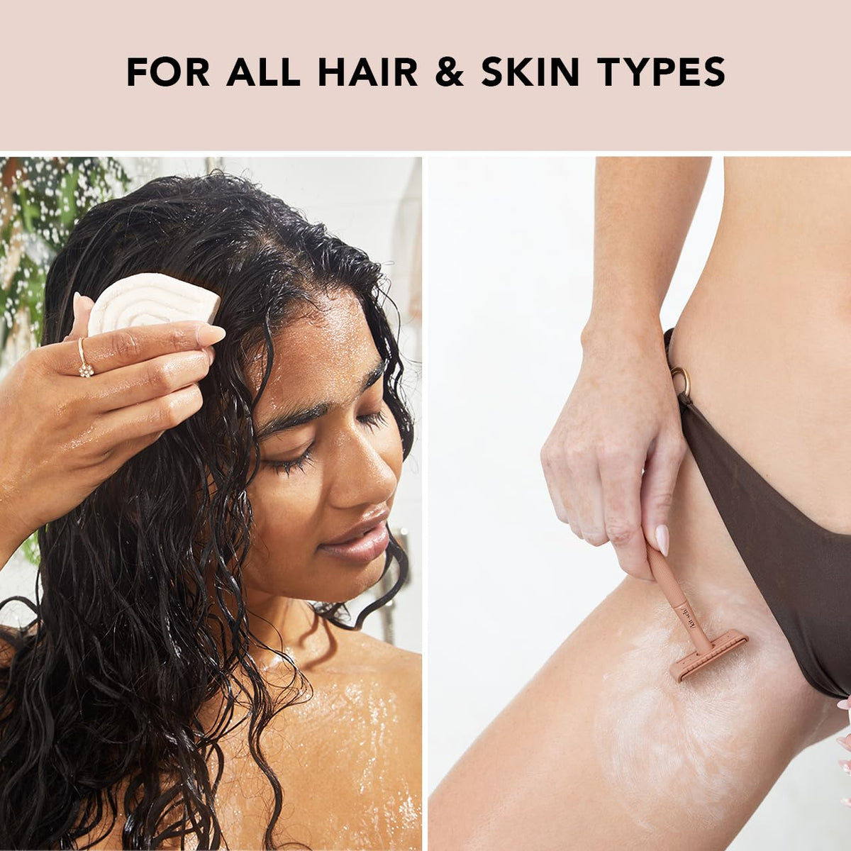 Kitsch bar creating lather on skin demonstrating smooth shaving glide and reduced irritation
