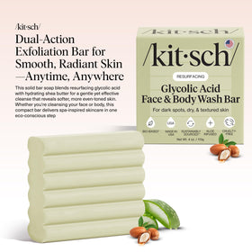 Kitsch close-up of bar texture revealing exfoliating surface