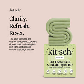 Kitsch shampoo bar placed in travel case for leak-free convenience