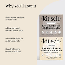 Kitsch bars in hand applied to wet hair for easy travel use