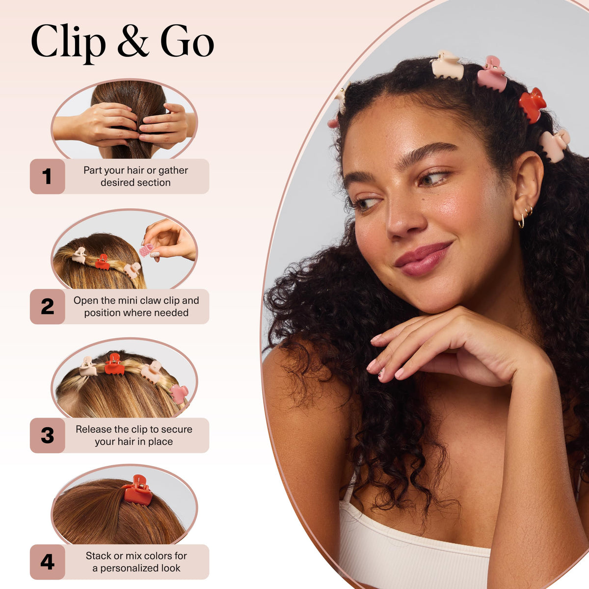 Kitsch mini clips in a beach bag, travel-ready and lightweight convenience