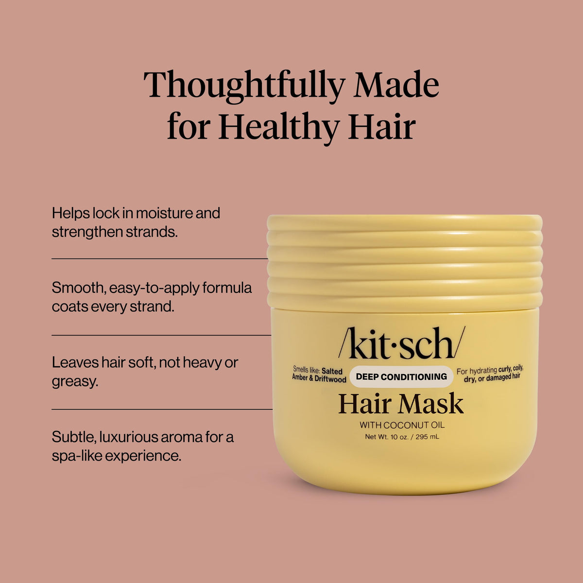 Kitsch before and after frizz control comparison showing smoother hair