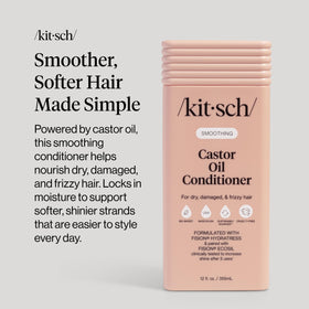 Kitsch before and after hair shine comparison showing improved gloss and reduced frizz