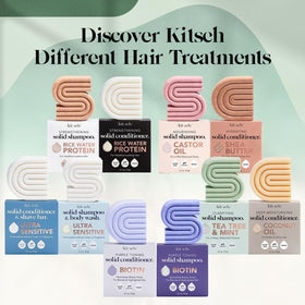 Kitsch before and after hair showing improved volume and body