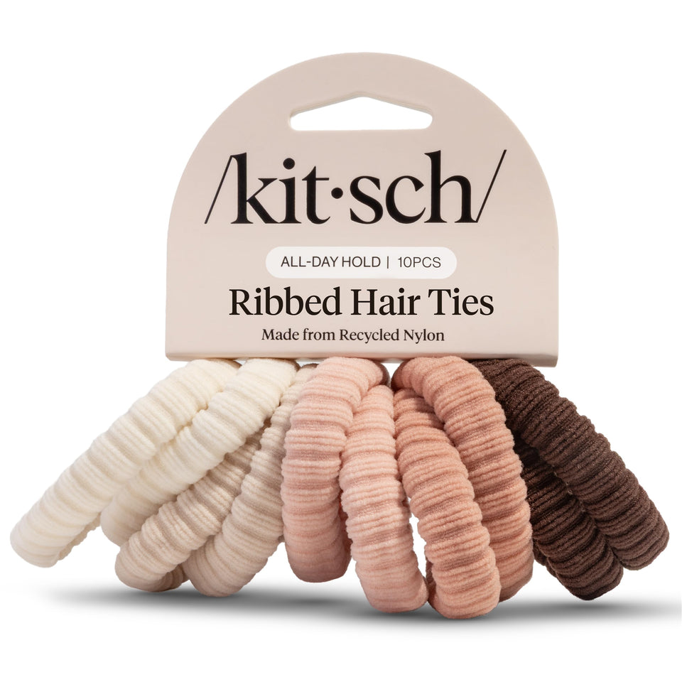 Kitsch front packaging showing blush hair ties and product count for quick selection