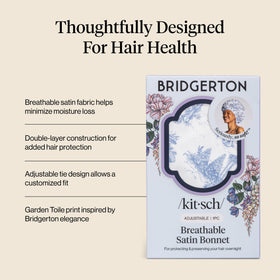 Kitsch close-up of adjustable ties showing secure fit for large and thick hair benefit