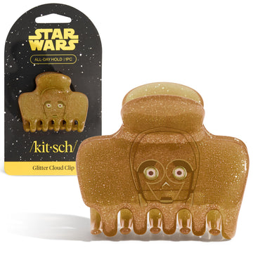 Kitsch C-3PO front packaging showing golden glitter clip and brand logo, adds fandom flair