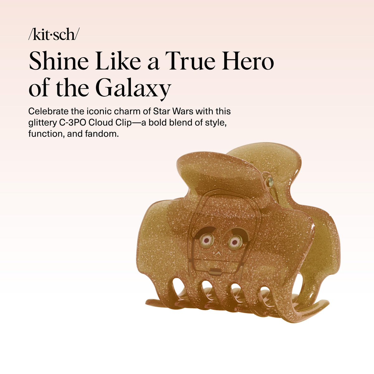 Kitsch C-3PO side profile detail with smooth edges, ensures snag-free comfortable wear