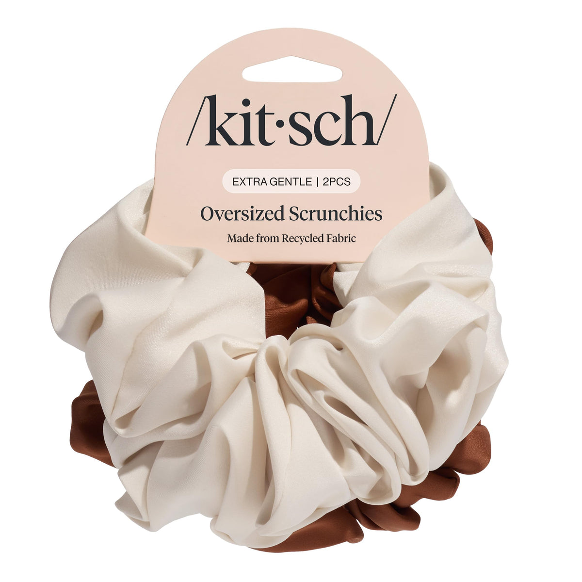Kitsch camel and cream 2-pack front view showing eco-friendly packaging and neutral tones