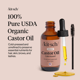Kitsch amber glass bottle close-up protecting oil and preserving potency