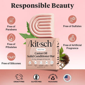 Kitsch bar creating lather on wet hands showing efficient conditioning