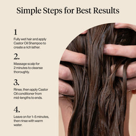 Kitsch castor seed and oil closeup illustrating natural castor oil ingredient and nourishing benefits