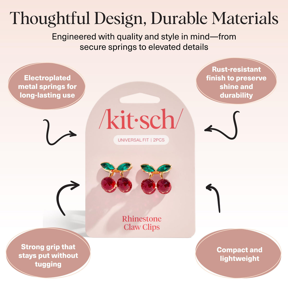 Kitsch cherry held in hand showing compact size and portability
