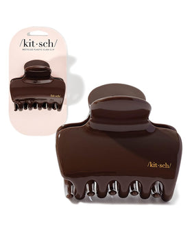 Kitsch chocolate clip front view showing puffy silhouette and secure hold