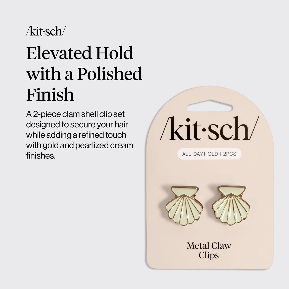 Kitsch side profile detail of metal clasp highlighting sturdy construction and smooth edges
