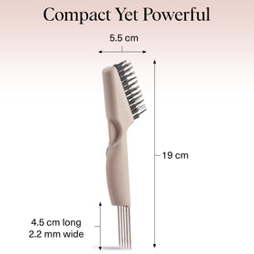 Kitsch cleaning a paddle brush removing knots and product buildup effectively