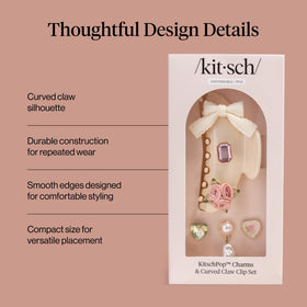 Kitsch clip in use half-up hairstyle demonstrating comfortable everyday hold
