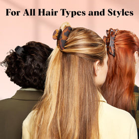 kitsch clip holding a loose updo with comfortable, damage-free grip
