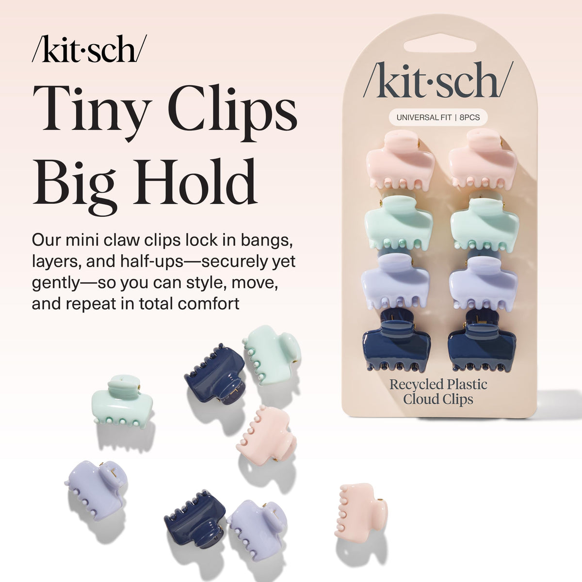 Kitsch clip close-up of claw teeth for secure gentle hold