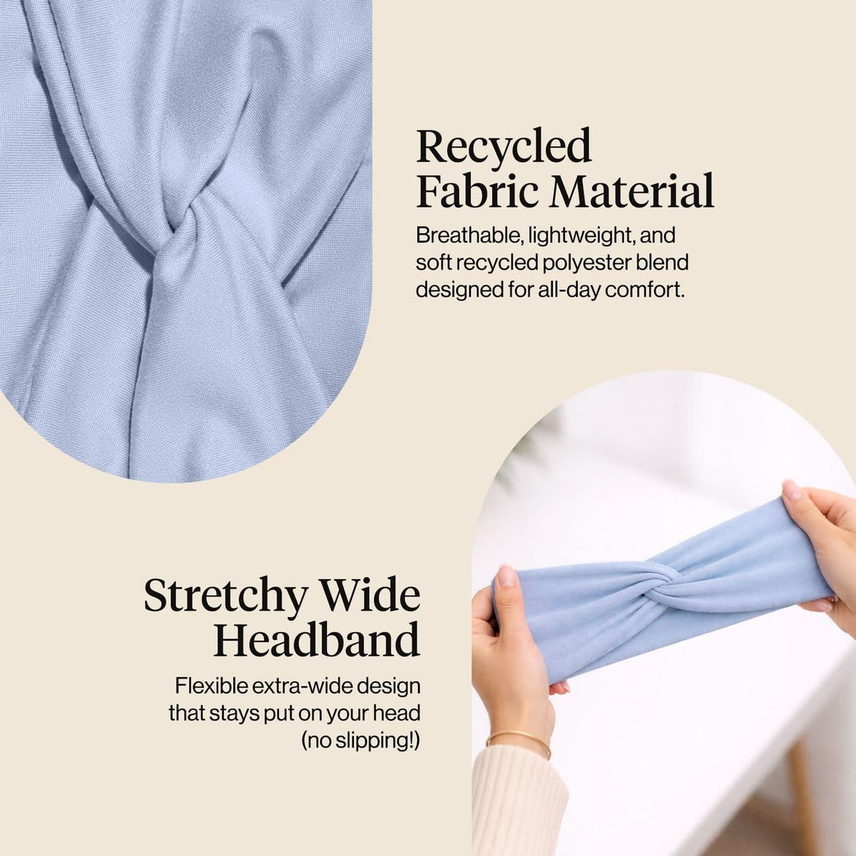 Kitsch close-up fabric texture revealing soft stretch and secure grip
