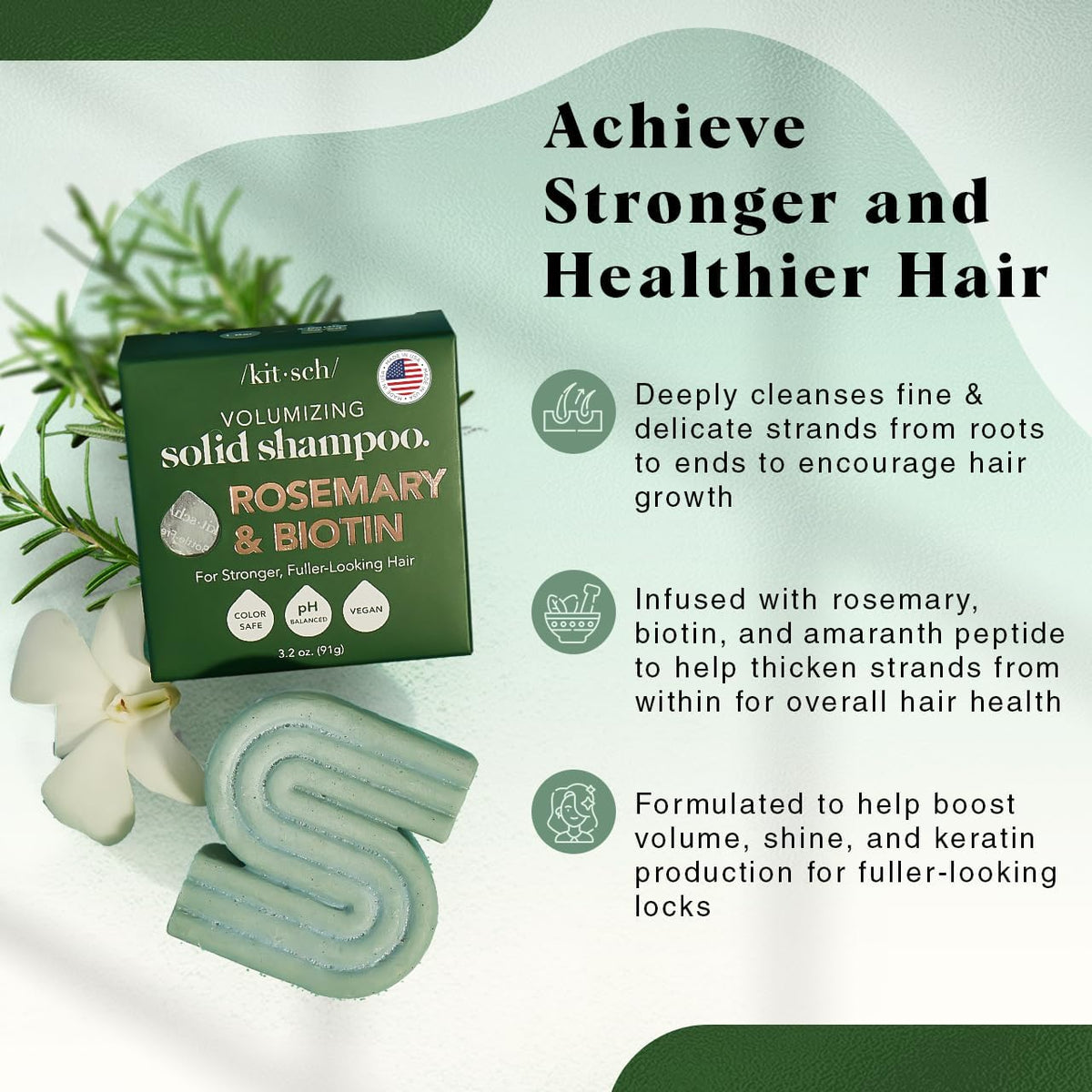 Kitsch close-up of rosemary botanicals on the bar highlighting botanical volume support
