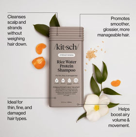 Kitsch close-up of pump and label highlighting clean ingredients