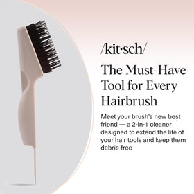Kitsch stainless steel pick close-up removing trapped hair precisely
