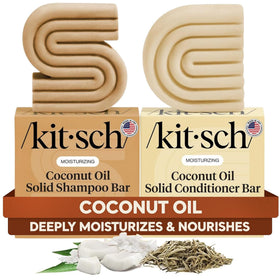 Kitsch front packaging showing both coconut oil bars and eco-friendly box benefit convenience