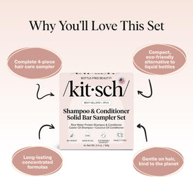 Kitsch coconut oil conditioner bar showing creamy texture for hydrated hair
