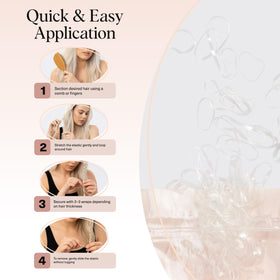 Kitsch clear black and brown variants displayed for matching hair colors