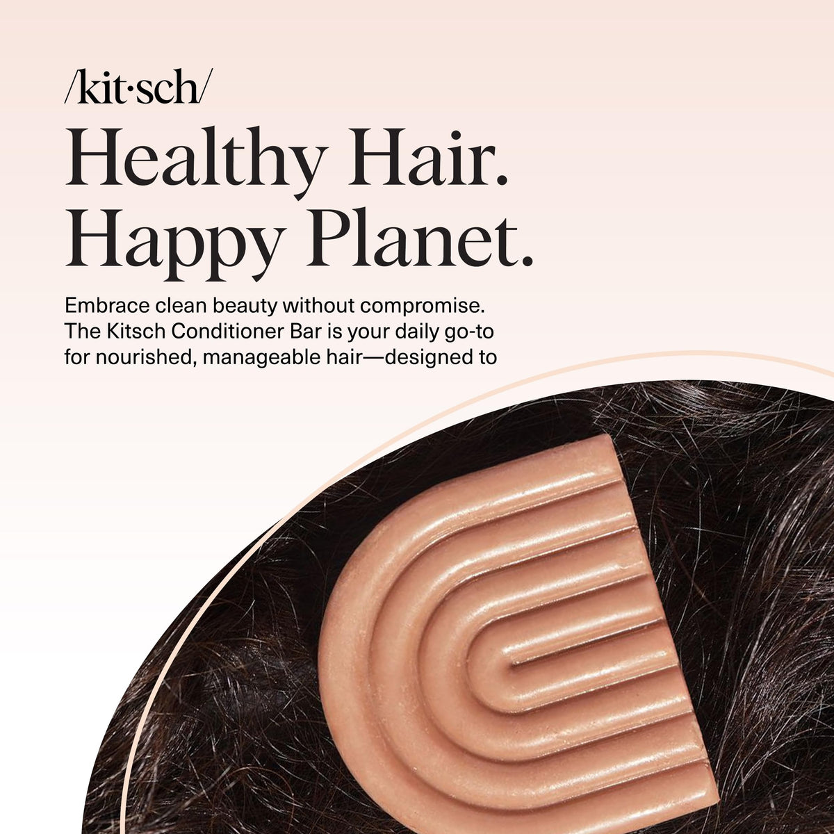 Kitsch before and after hair shot showing frizz control improvement