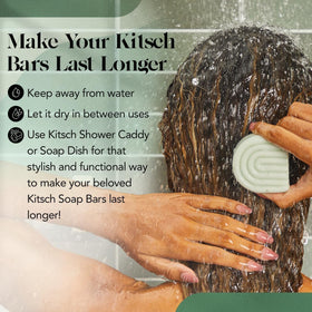 Kitsch conditioner bar before-and-after photo showing improved hair volume