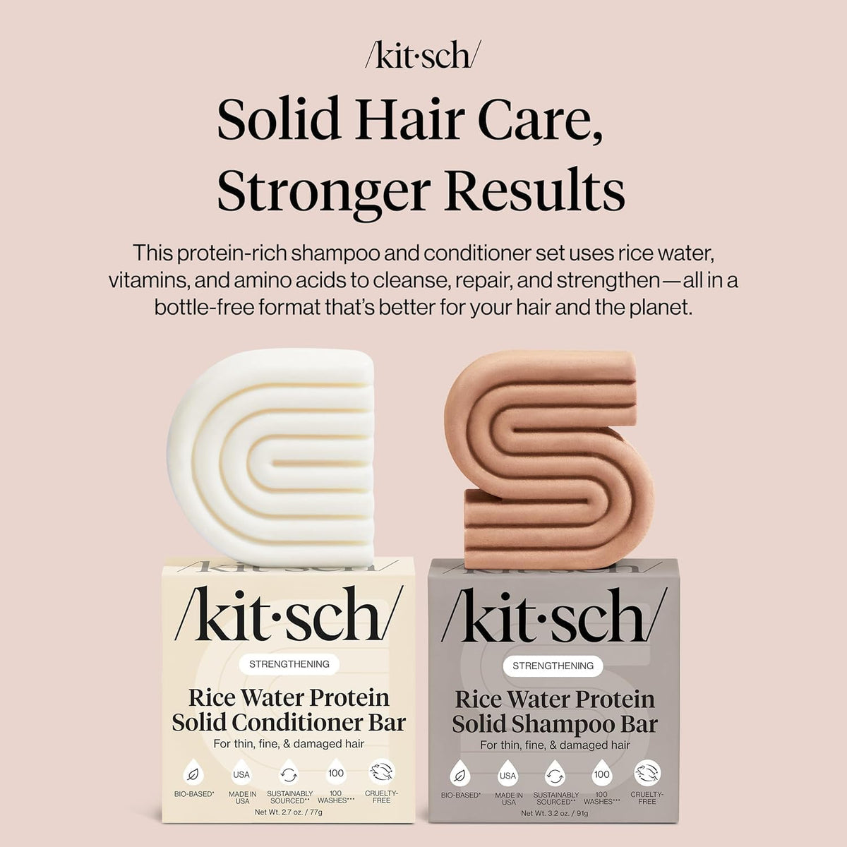 Kitsch conditioner bar close-up showing conditioning creaminess