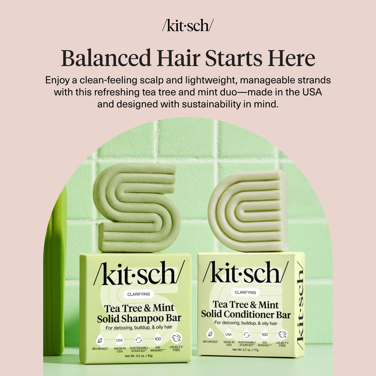 Kitsch conditioner bar creamy detail delivering lightweight hydration