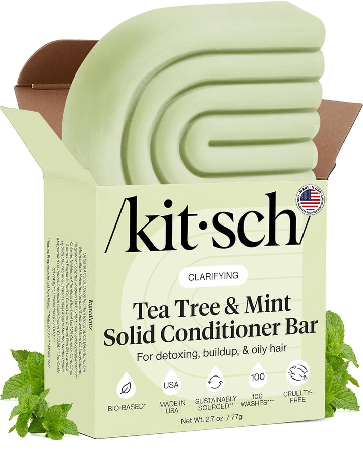 Kitsch conditioner bar front packaging showing product benefits and logo