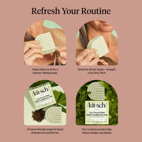 Kitsch conditioner bar in a shower setting demonstrating daily use